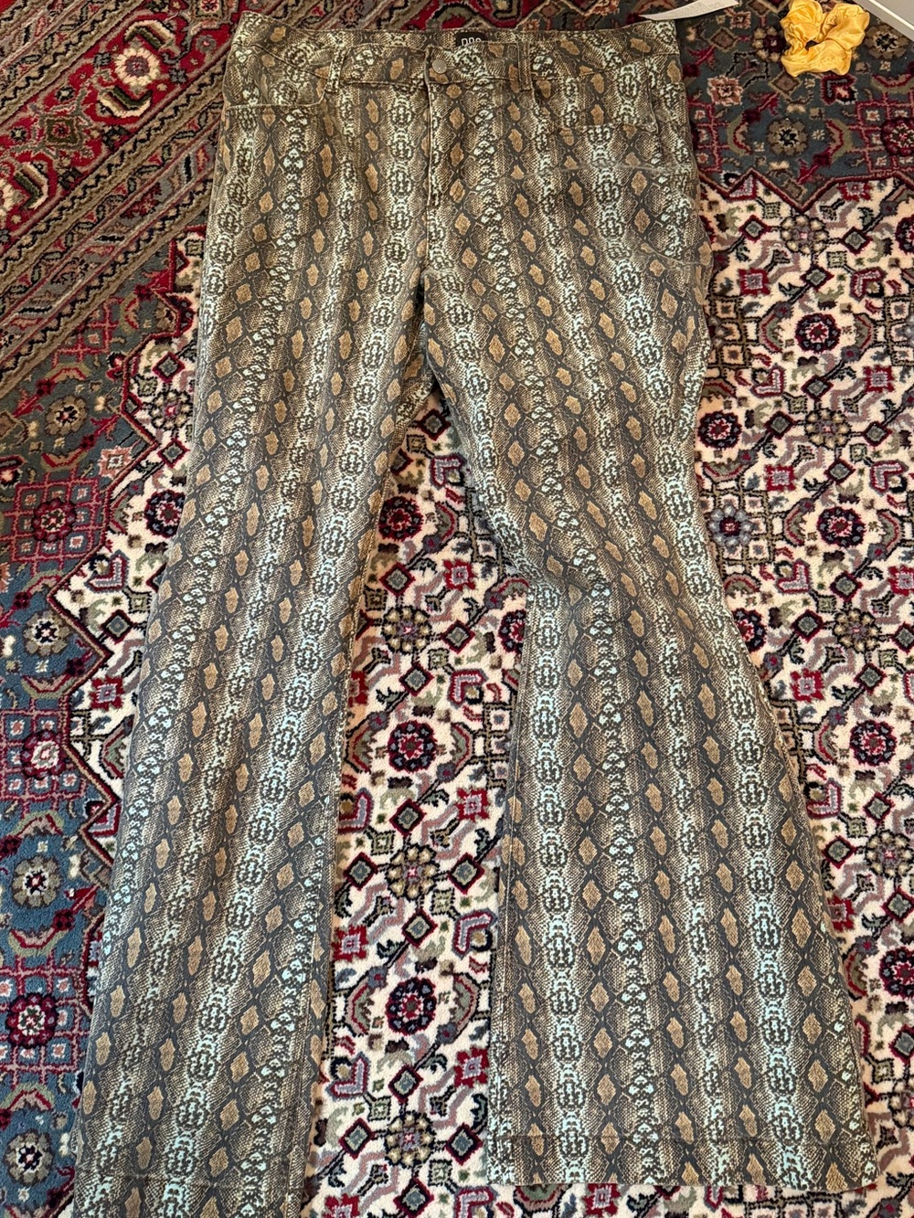 BDG Multicolor Snakeskin Flare Jeans